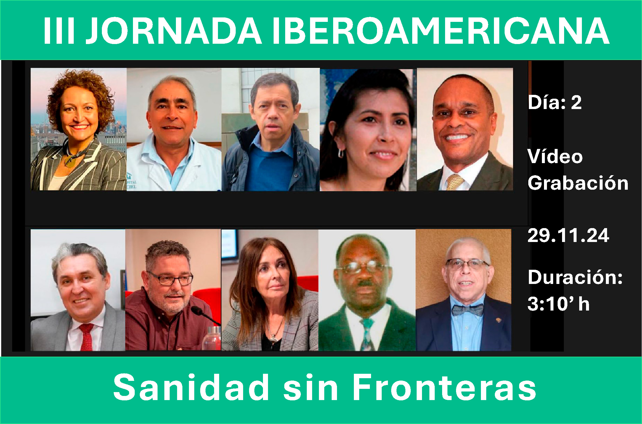 III Jornada Iberoamericana – Sanidad sin Fronteras – Día: 2 – 29.11.24